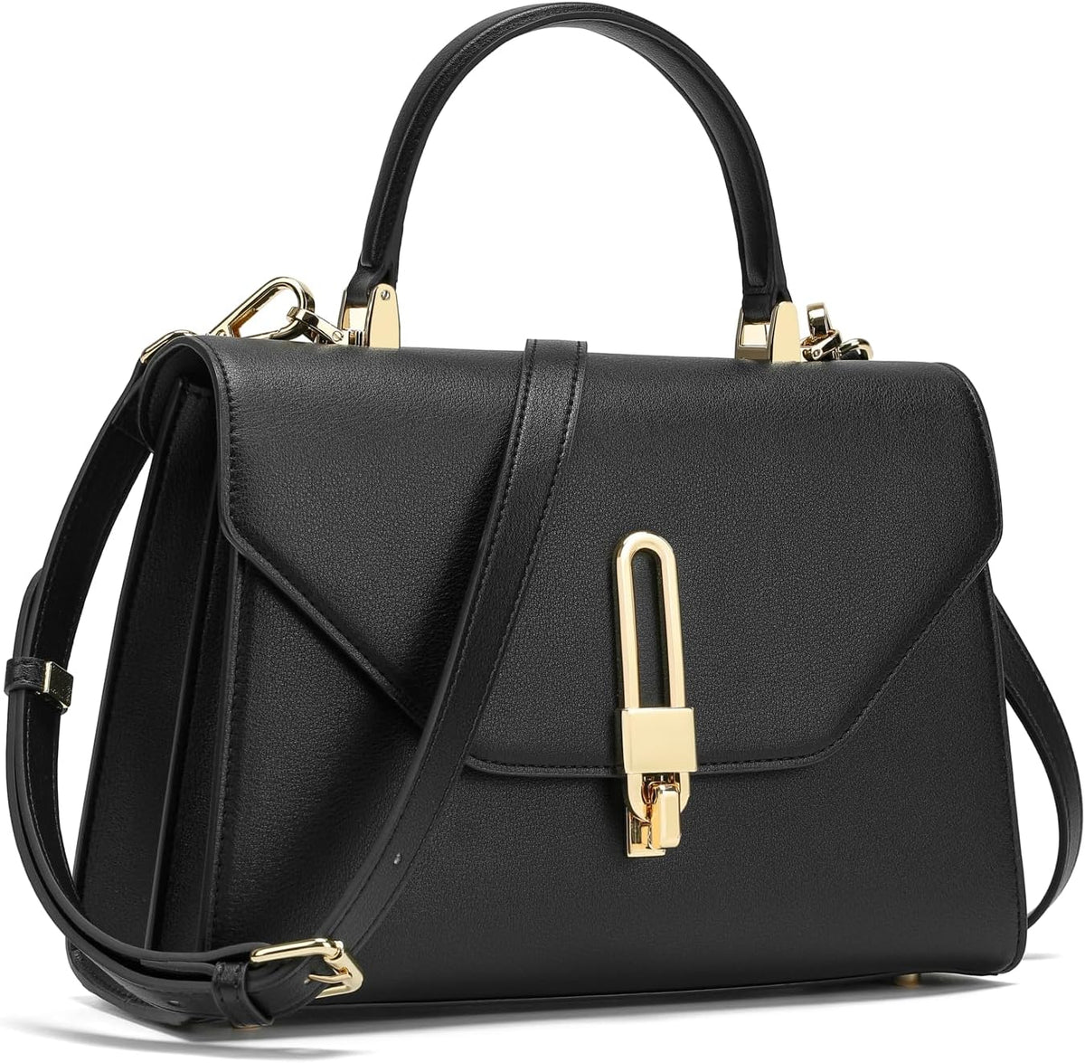 Top Handle Bag Fashion Leather Satchel Bag for Ladies, Zipper Pocket, Metal，Leather Tote Bag for Women.